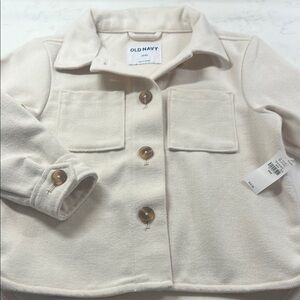 Old Navy Cream Button-Up Jacket